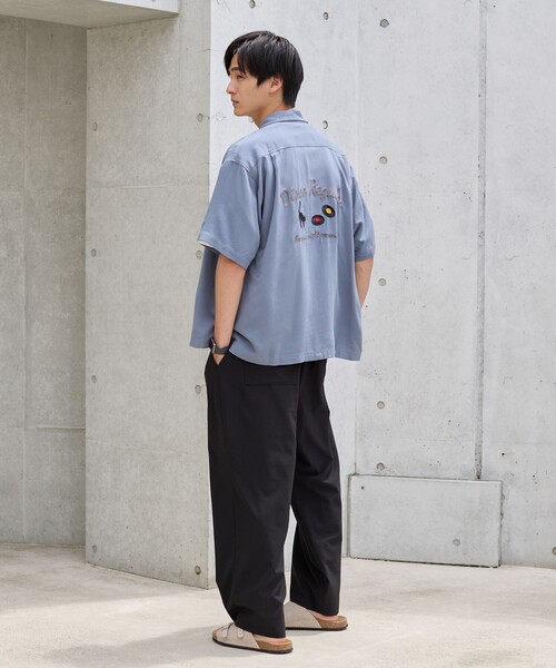 coen（コーエン）の「Sarry Cat刺繍レーヨンシャツ（シャツ/ブラウス・メンズ・ライトブルー/ダークグレー/イエロー・L/M）」の10枚目の写真