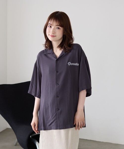 coen（コーエン）の「Sarry Cat刺繍レーヨンシャツ（シャツ/ブラウス・メンズ・ライトブルー/ダークグレー/イエロー・L/M）」の11枚目の写真