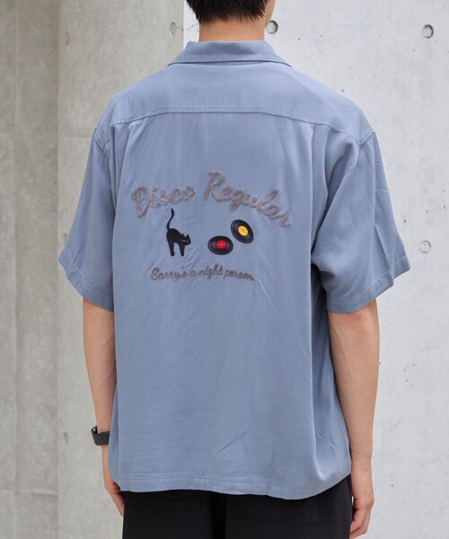 coen（コーエン）の「Sarry Cat刺繍レーヨンシャツ（シャツ/ブラウス・メンズ・ライトブルー/ダークグレー/イエロー・L/M）」の17枚目の写真