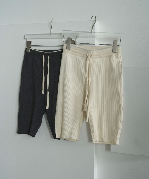 anuke（アンヌーク）の「anuke Rib Biker Pants リブバイカーパンツ