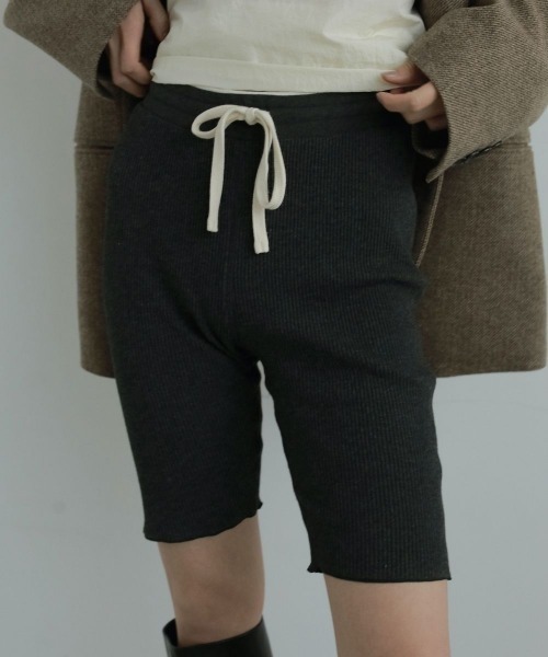anuke（アンヌーク）の「anuke Rib Biker Pants リブバイカーパンツ