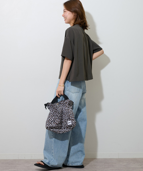 JOURNAL STANDARD relume（ジャーナルスタンダード　レリューム）の「《追加2》2WAYジョーゼットロゴTEE（Tシャツ/カットソー・レディース・チャコールグレー/ホワイト/ネイビー・FREE）」の6枚目の写真