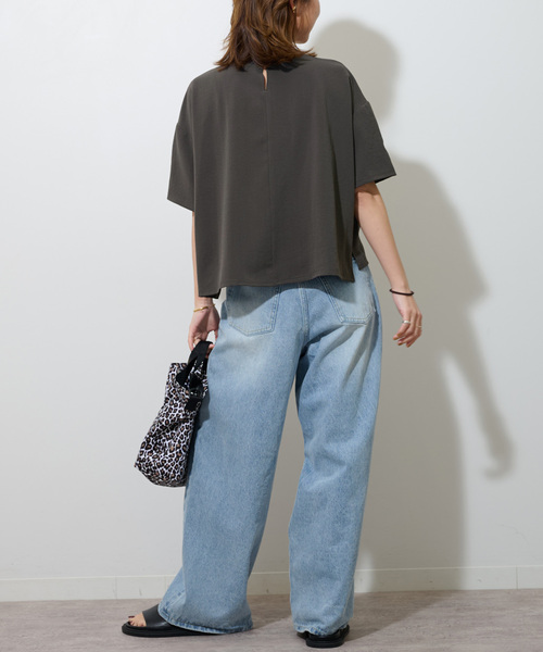JOURNAL STANDARD relume（ジャーナルスタンダード　レリューム）の「《追加2》2WAYジョーゼットロゴTEE（Tシャツ/カットソー・レディース・チャコールグレー/ホワイト/ネイビー・FREE）」の7枚目の写真