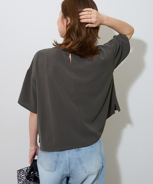 JOURNAL STANDARD relume（ジャーナルスタンダード　レリューム）の「《追加2》2WAYジョーゼットロゴTEE（Tシャツ/カットソー・レディース・チャコールグレー/ホワイト/ネイビー・FREE）」の10枚目の写真