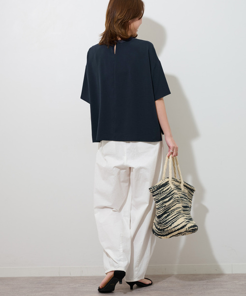 JOURNAL STANDARD relume（ジャーナルスタンダード　レリューム）の「《追加2》2WAYジョーゼットロゴTEE（Tシャツ/カットソー・レディース・チャコールグレー/ホワイト/ネイビー・FREE）」の19枚目の写真