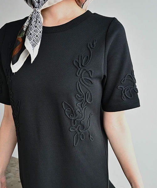 WILLFULLY(ウィルフリー)の「cord embroidery ponte OP(ワンピース・レディース・グレー系その他/ホワイト/ブラック・FREE)」の13枚目の写真