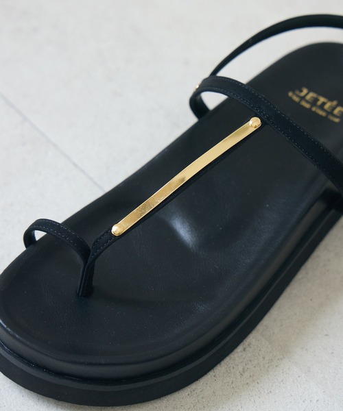 Paradise Picnic(パラダイスピクニック)の「JETEE ゴールドストラップサンダル(サンダル・レディース・ブラック/グリーン・MEDIUM/LARGE)」の9枚目の写真