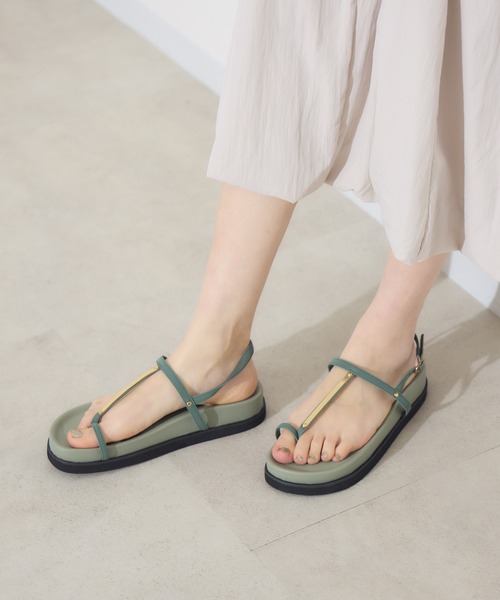 Paradise Picnic(パラダイスピクニック)の「JETEE ゴールドストラップサンダル(サンダル・レディース・ブラック/グリーン・MEDIUM/LARGE)」の11枚目の写真