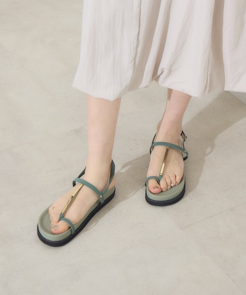 Paradise Picnic(パラダイスピクニック)の「JETEE ゴールドストラップサンダル(サンダル・レディース・ブラック/グリーン・MEDIUM/LARGE)」の13枚目の写真