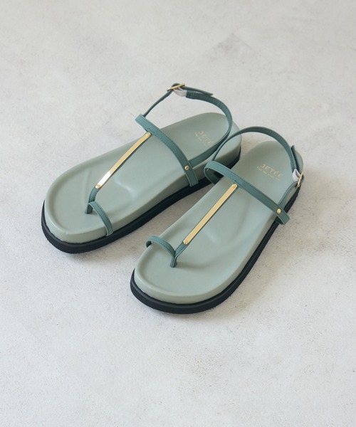 Paradise Picnic(パラダイスピクニック)の「JETEE ゴールドストラップサンダル(サンダル・レディース・ブラック/グリーン・MEDIUM/LARGE)」の15枚目の写真