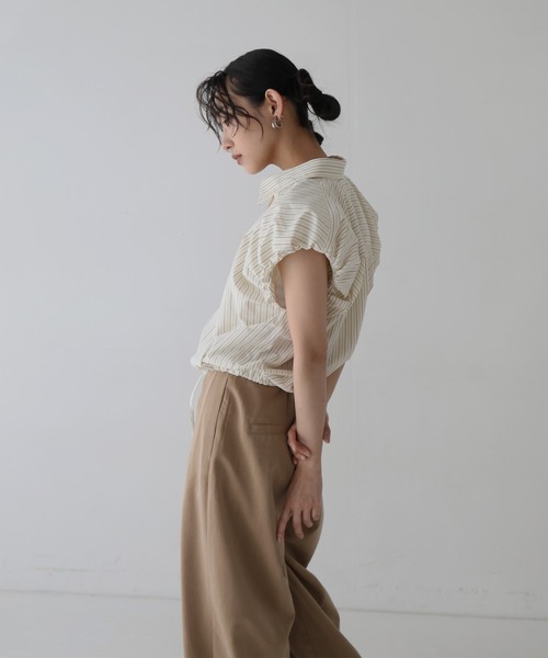 hellam(へラム)の「【入荷禁止】パフショルダーコンパクトシャツ(シャツ/ブラウス・レディース・ブルー系その他/ベージュ系その他/ホワイト系その他/チャコール/オフホワイト/ブルー・FREE)」の13枚目の写真