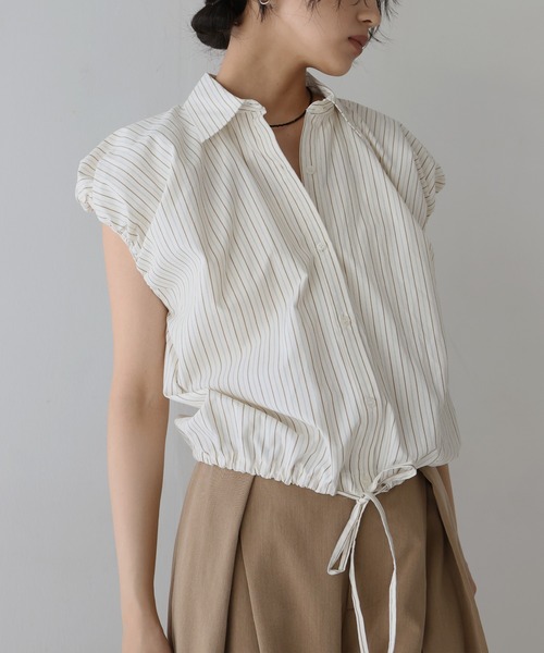 hellam(へラム)の「【入荷禁止】パフショルダーコンパクトシャツ(シャツ/ブラウス・レディース・ブルー系その他/ベージュ系その他/ホワイト系その他/チャコール/オフホワイト/ブルー・FREE)」の15枚目の写真
