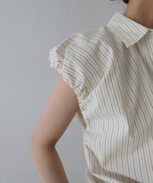 hellam(へラム)の「【入荷禁止】パフショルダーコンパクトシャツ(シャツ/ブラウス・レディース・ブルー系その他/ベージュ系その他/ホワイト系その他/チャコール/オフホワイト/ブルー・FREE)」の18枚目の写真