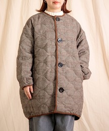 Brocante（ブロカント）の「[Brocante / ブロカント] グレンチェック キルトココンコート（ダウンジャケット/コート）」