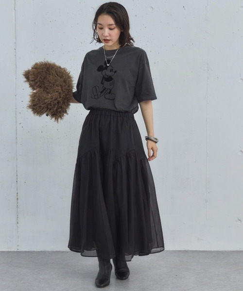 Doux archives（ドゥアルシーヴ）の「切替ギャザースカート（スカート・レディース・アイボリー/ブラック/グレー・FREE）」の8枚目の写真