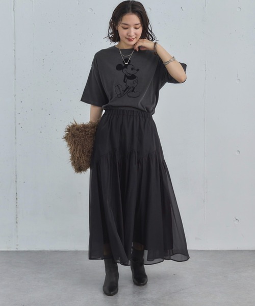 Doux archives（ドゥアルシーヴ）の「切替ギャザースカート（スカート・レディース・アイボリー/ブラック/グレー・FREE）」の13枚目の写真