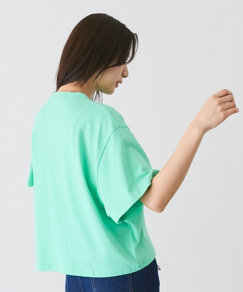 Jayro(ジャイロ)の「シルケット風半袖プルオーバー(Tシャツ/カットソー・レディース・ホワイト系その他/ライトグリーン/ネイビー・M)」の12枚目の写真