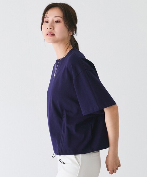 Jayro(ジャイロ)の「シルケット風半袖プルオーバー(Tシャツ/カットソー・レディース・ホワイト系その他/ライトグリーン/ネイビー・M)」の21枚目の写真