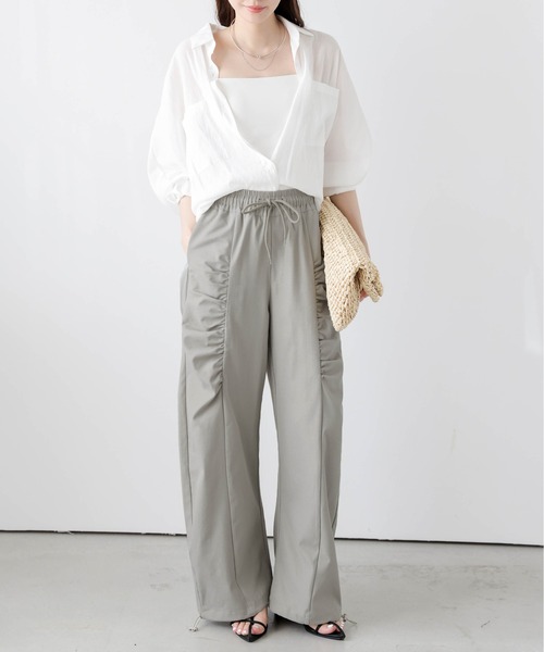 ジュリエ Julie 定番☆ギャザーパンツ☆ カーキー 0サイズ 新品