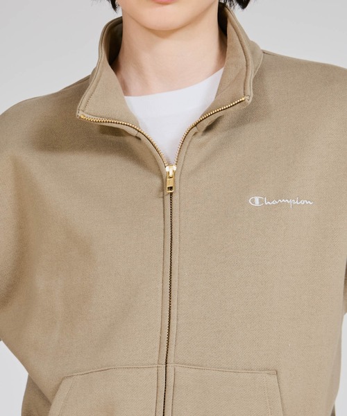 Champion(チャンピオン)の「【Champion/チャンピオン】レディース ベーシック スタンドジップスウェットシャツ(スウェット・レディース・ベージュ系2/オートミール/グレー/ブラック・LARGE/MEDIUM)」の8枚目の写真