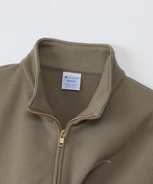 Champion(チャンピオン)の「【Champion/チャンピオン】レディース ベーシック スタンドジップスウェットシャツ(スウェット・レディース・ベージュ系2/オートミール/グレー/ブラック・LARGE/MEDIUM)」の15枚目の写真