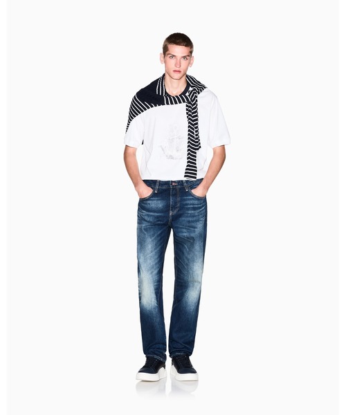 ARMANI EXCHANGE(アルマーニエクスチェンジ)の「【A|X アルマーニ エクスチェンジ】アンカーロゴ 半袖クルーネックTシャツ/REGULAR+(Tシャツ/カットソー・メンズ・オフホワイト・LARGE/MEDIUM/SMALL/X-LARGE/X-SMALL/XX-LARGE)」の3枚目の写真