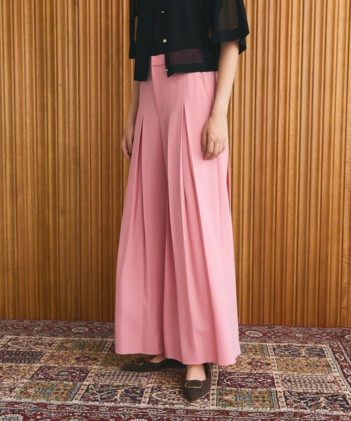 GRACE CLASS(グレースクラス)の「ボックスプリーツパンツ(その他パンツ・レディース・ピンク/ブラック・38/36)」の9枚目の写真