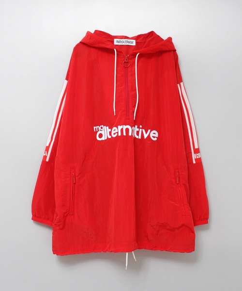 開志国際RED TIGERS 赤 ハーフジップジャケット【Sora】 J2153 トラックハーフZIPジャケット（ナイロンジャケット）｜RNA