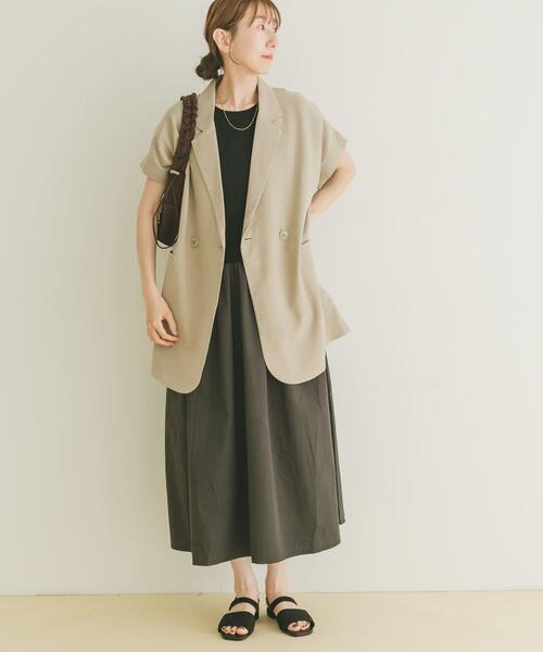 ITEMS URBANRESEARCH（アイテムズ アーバンリサーチ）の「ニットドッキングフレンチワンピース（ワンピース・レディース・ブラック/モカ/ブラック系その他・FREE）」の19枚目の写真