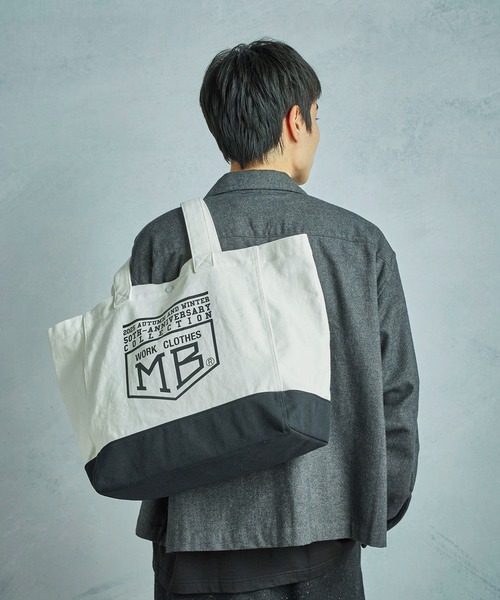 MEN'S BIGI（メンズビギ）の「【50th Anniv . 菊池武夫】LOGO TOTE（トートバッグ・メンズ・ブラック/ホワイト系その他・FREE）」の9枚目の写真
