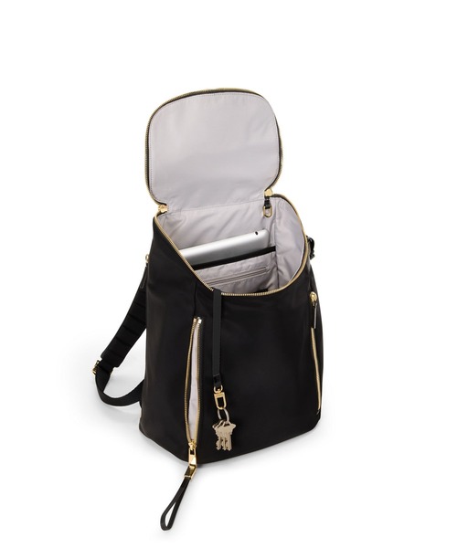 TUMI(トゥミ)の「VOYAGEUR 「イモージェン」バックパック(バックパック/リュック・レディース・ブラック×ゴールド・FREE)」の2枚目の写真