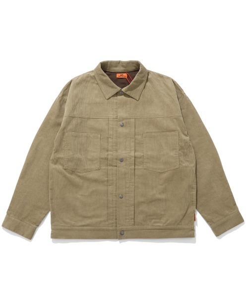 KRIFF MAYER（クリフメイヤー）の「コーデュロイトラッカーCPO JK（シャツ/ブラウス・メンズ・ベージュ/ネイビー/ダークブラウン/グレー・MEDIUM/LARGE/X-LARGE）」の4枚目の写真