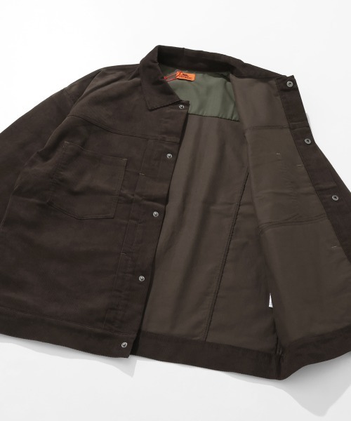 KRIFF MAYER（クリフメイヤー）の「コーデュロイトラッカーCPO JK（シャツ/ブラウス・メンズ・ベージュ/ネイビー/ダークブラウン/グレー・MEDIUM/LARGE/X-LARGE）」の5枚目の写真