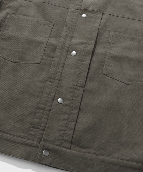 KRIFF MAYER（クリフメイヤー）の「コーデュロイトラッカーCPO JK（シャツ/ブラウス・メンズ・ベージュ/ネイビー/ダークブラウン/グレー・MEDIUM/LARGE/X-LARGE）」の6枚目の写真