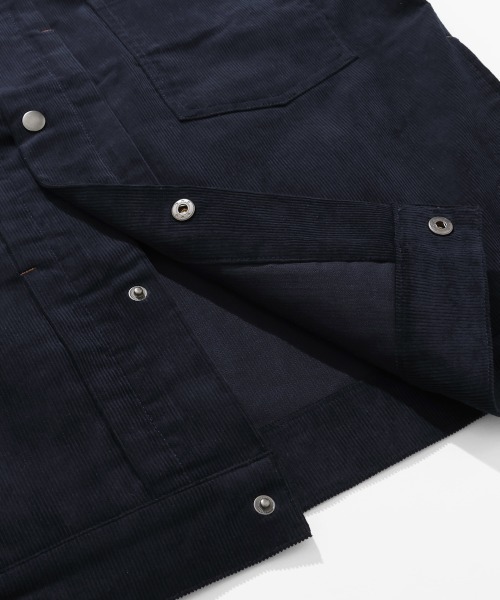 KRIFF MAYER（クリフメイヤー）の「コーデュロイトラッカーCPO JK（シャツ/ブラウス・メンズ・ベージュ/ネイビー/ダークブラウン/グレー・MEDIUM/LARGE/X-LARGE）」の10枚目の写真