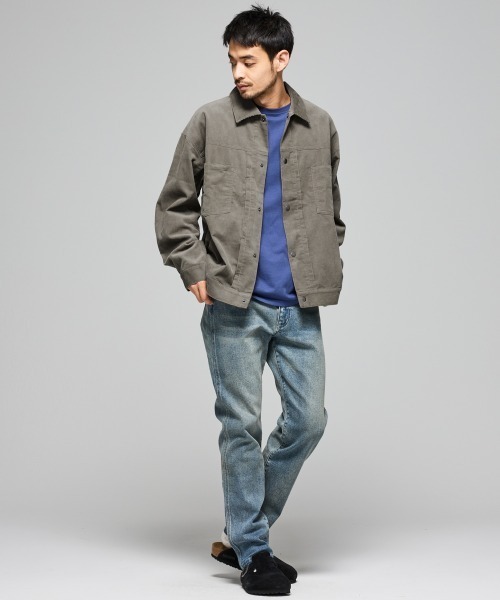 KRIFF MAYER（クリフメイヤー）の「コーデュロイトラッカーCPO JK（シャツ/ブラウス・メンズ・ベージュ/ネイビー/ダークブラウン/グレー・MEDIUM/LARGE/X-LARGE）」の12枚目の写真