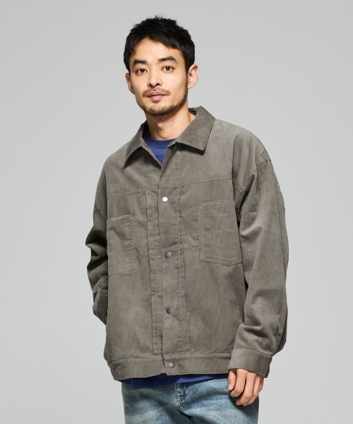 KRIFF MAYER（クリフメイヤー）の「コーデュロイトラッカーCPO JK（シャツ/ブラウス・メンズ・ベージュ/ネイビー/ダークブラウン/グレー・MEDIUM/LARGE/X-LARGE）」の13枚目の写真