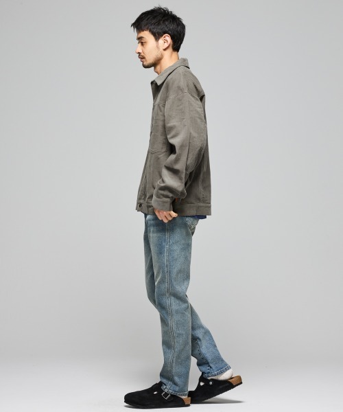 KRIFF MAYER（クリフメイヤー）の「コーデュロイトラッカーCPO JK（シャツ/ブラウス・メンズ・ベージュ/ネイビー/ダークブラウン/グレー・MEDIUM/LARGE/X-LARGE）」の14枚目の写真