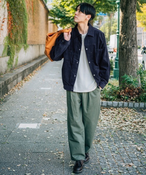 KRIFF MAYER（クリフメイヤー）の「コーデュロイトラッカーCPO JK（シャツ/ブラウス・メンズ・ベージュ/ネイビー/ダークブラウン/グレー・MEDIUM/LARGE/X-LARGE）」の17枚目の写真