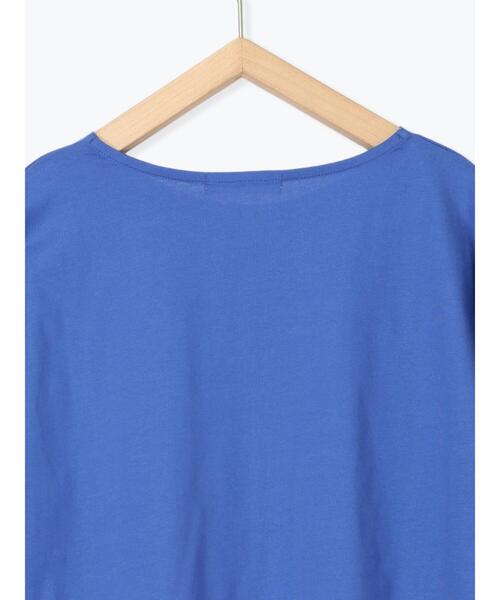Samansa Mos2 blue(サマンサモスモスブルー)の「ツイストスリーブTシャツ(Tシャツ/カットソー・レディース・オフホワイト/ブルー/ブラック・F)」の16枚目の写真