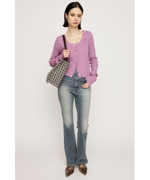 SLY（スライ）の「HW FLARE PT-C WITH ROICA(R)EF ハイウエスト フレアパンツ シー ウィズロイカ アールイーエフ（デニムパンツ・レディース・ブラック系その他2/ライトブルー/ブルー・25inch/24inch/23inch/22inch/26inch）」の19枚目の写真