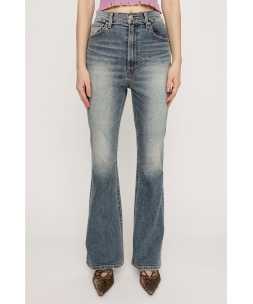 SLY（スライ）の「HW FLARE PT-C WITH ROICA(R)EF ハイウエスト フレアパンツ シー ウィズロイカ アールイーエフ（デニムパンツ・レディース・ブラック系その他2/ライトブルー/ブルー・25inch/24inch/23inch/22inch/26inch）」の18枚目の写真