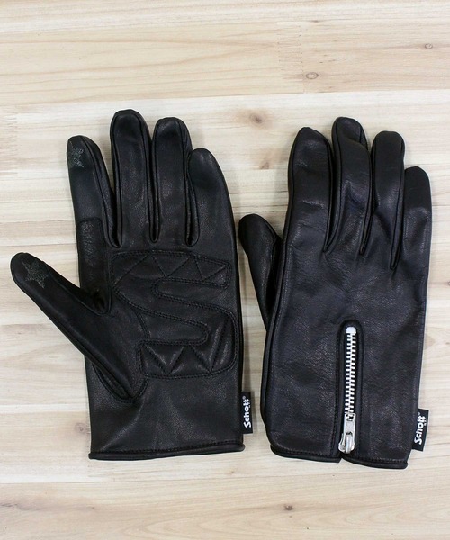 Schott(ショット)の「ZIP LEATHER GLOVE(手袋・メンズ・ブラック・S/L/M)」の7枚目の写真