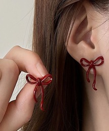 リボン型ピアス