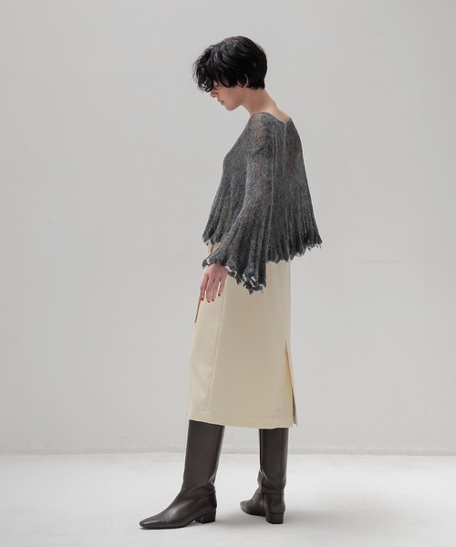 DRESSLAVE（ドレスレイブ）の「sheer mohair petal knit(シアーモヘヤペタルニット)（ニット/セーター・レディース・イエロー/チャコールグレー・38）」の16枚目の写真