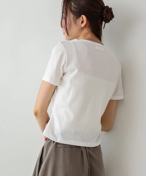 Bab(バブ)の「ビスチェレイヤードデザイントップス(Tシャツ/カットソー・レディース・オフホワイト/杢グレー/ブラック/ライトブルー・MEDIUM)」の7枚目の写真