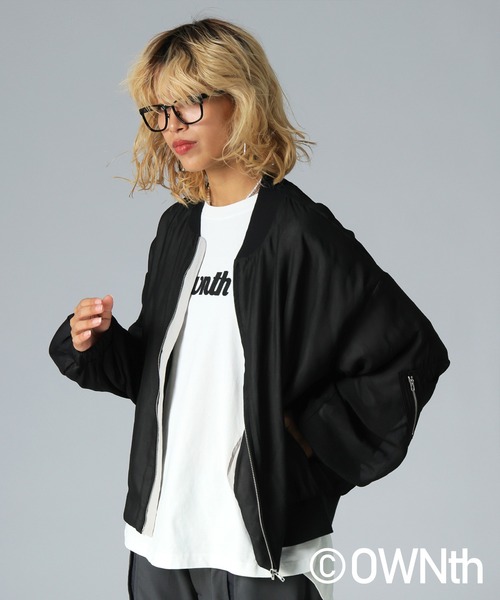 antiqua(アンティカ)の「シアーブルゾン(ブルゾン・レディース・ブラック/グレー・ONESIZE)」の1枚目の写真
