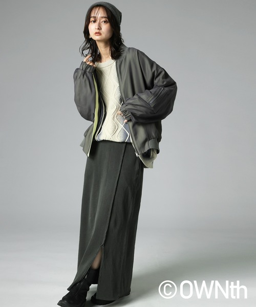 antiqua(アンティカ)の「シアーブルゾン(ブルゾン・レディース・ブラック/グレー・ONESIZE)」の19枚目の写真