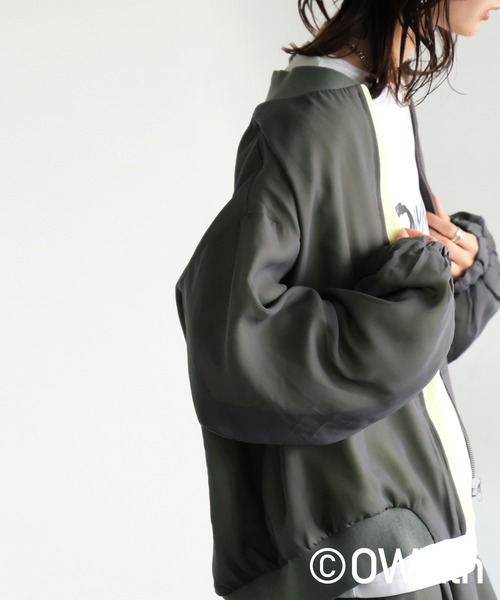antiqua(アンティカ)の「シアーブルゾン(ブルゾン・レディース・ブラック/グレー・ONESIZE)」の5枚目の写真