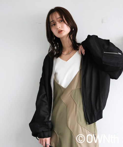 antiqua(アンティカ)の「シアーブルゾン(ブルゾン・レディース・ブラック/グレー・ONESIZE)」の16枚目の写真